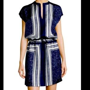 Vince Scarf print silk dress